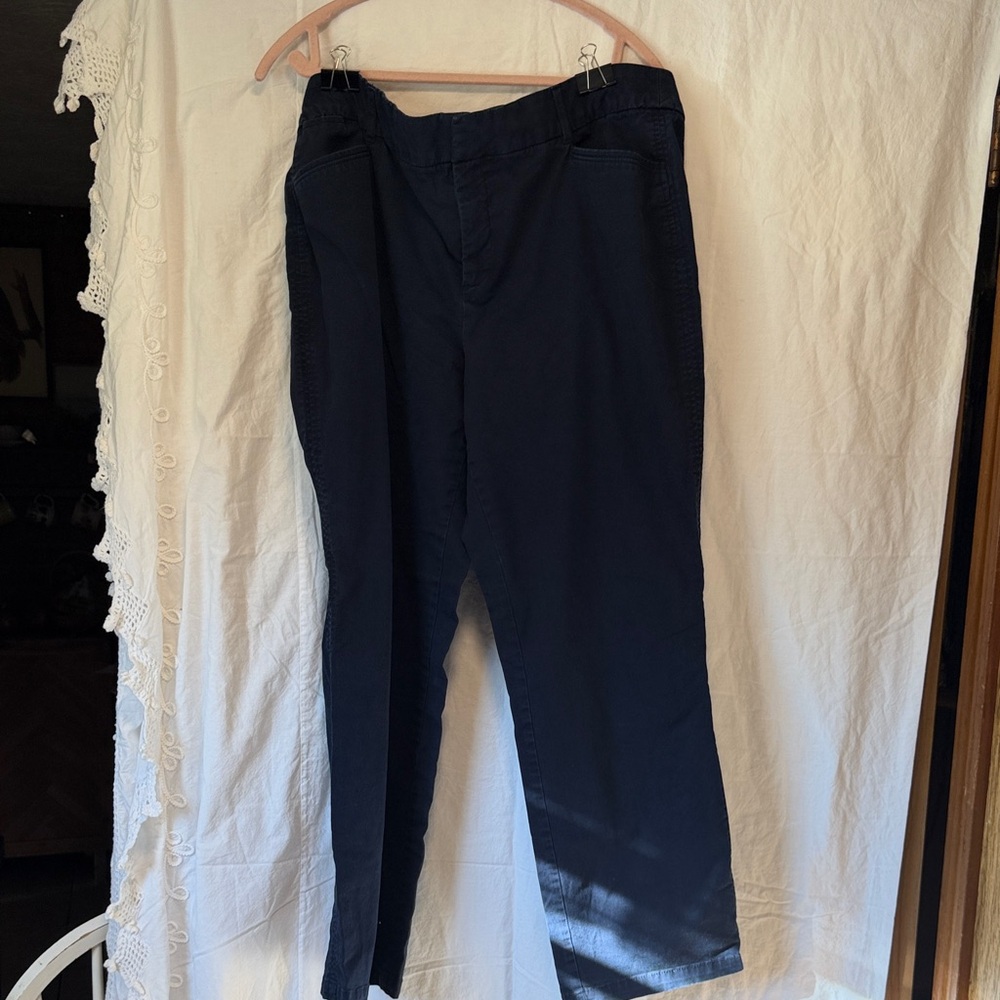 CJ Banks Women's Dark Blue Straight Leg Pants